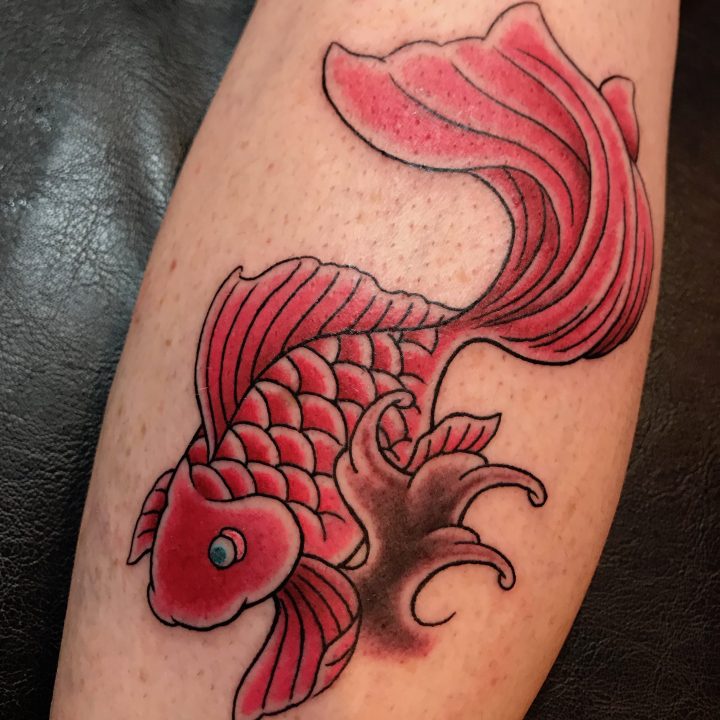 What does a Japanese-style goldfish tattoo mean?