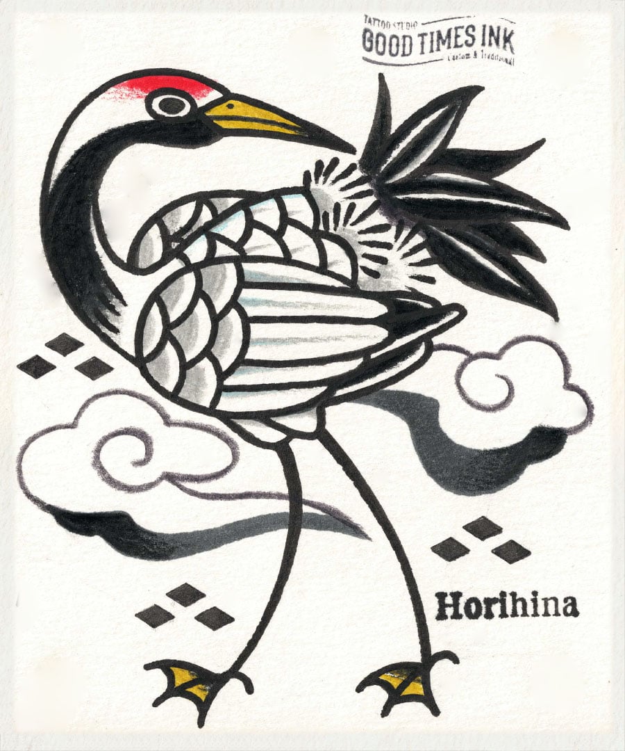 アメリカントラディショナルの鶴フラッシュ