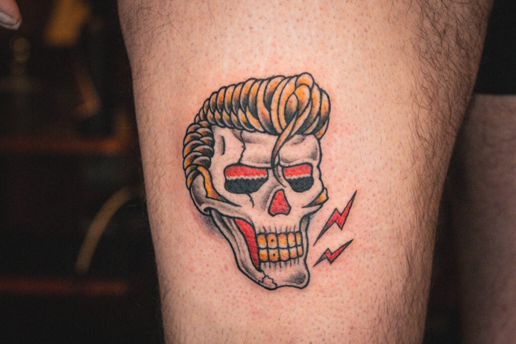 3つの工程を経て、施術が完了したタトゥーの写真